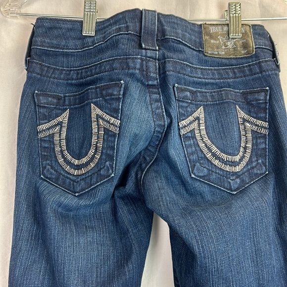 True Religion Tori Bead Embellished Jeans Dark Wash Jeans Womens Size 24 - Picture 3 of 16